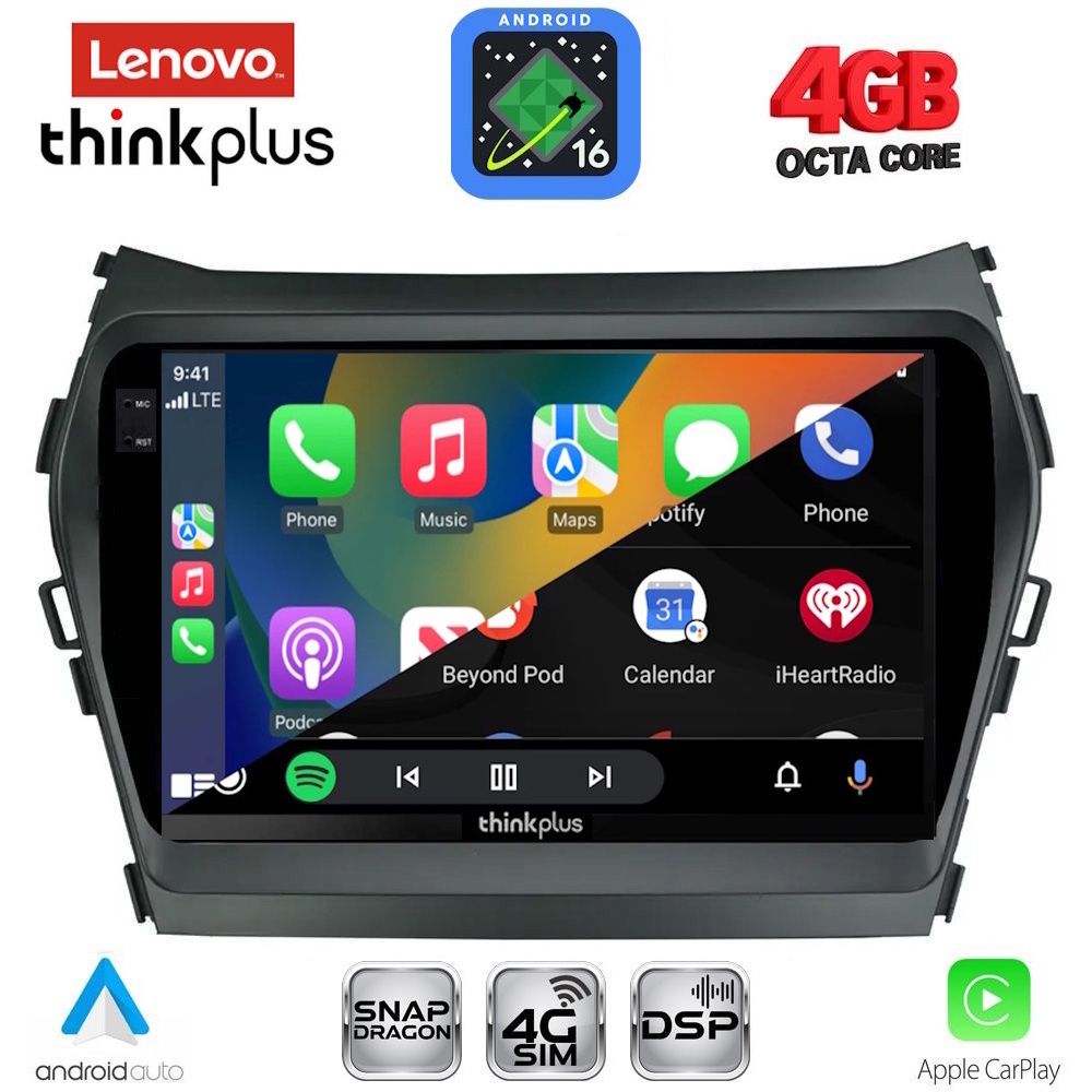 LENOVO LTG 7238_CPA (9inc) MULTIMEDIA TABLET for HYUNDAI IX45 - SANTA FE mod. 2013-2017 - immagine 2