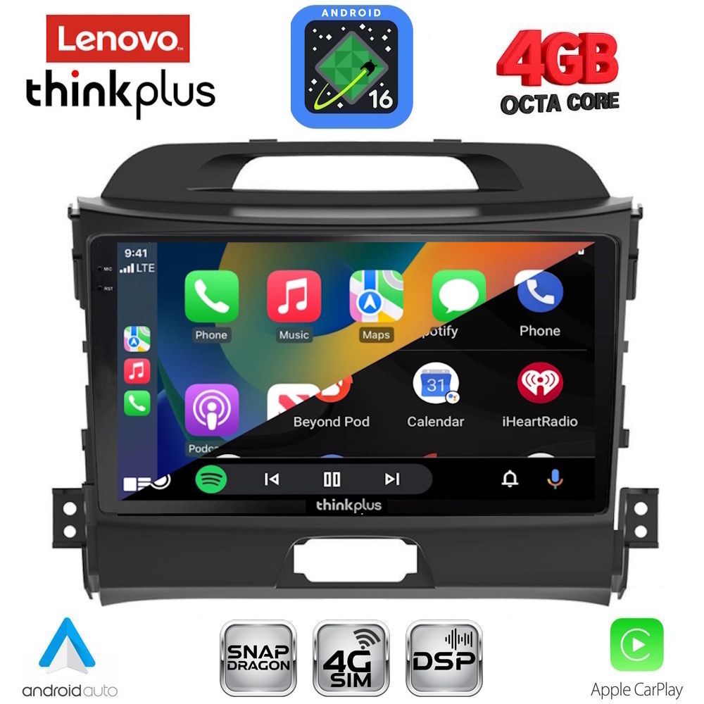 LENOVO LTG 7325_CPA (9inc) MULTIMEDIA TABLET for KIA SPORTAGE mod. 2010-2015 - immagine 2