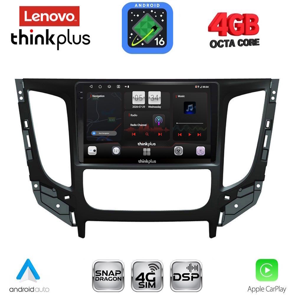 LENOVO LTG 7437CL_CPA (9inc) MULTIMEDIA TABLET for MITSUBISHI L200 mod. 2015-2019 with CLIMA - WEXML.GR