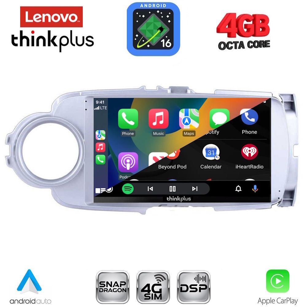LENOVO LTG 7737SL_CPA (9inc) MULTIMEDIA TABLET for TOYOTA YARIS mod. 2011-2015 (SILVER) - immagine 2