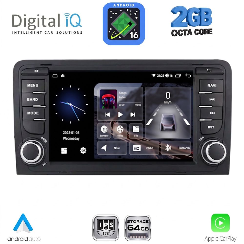 DIGITAL IQ BLE 349_CPA (7" DECK) MULTIMEDIA SYSTEM for AUDI A3 mod. 2003-2012 - WEXML.GR