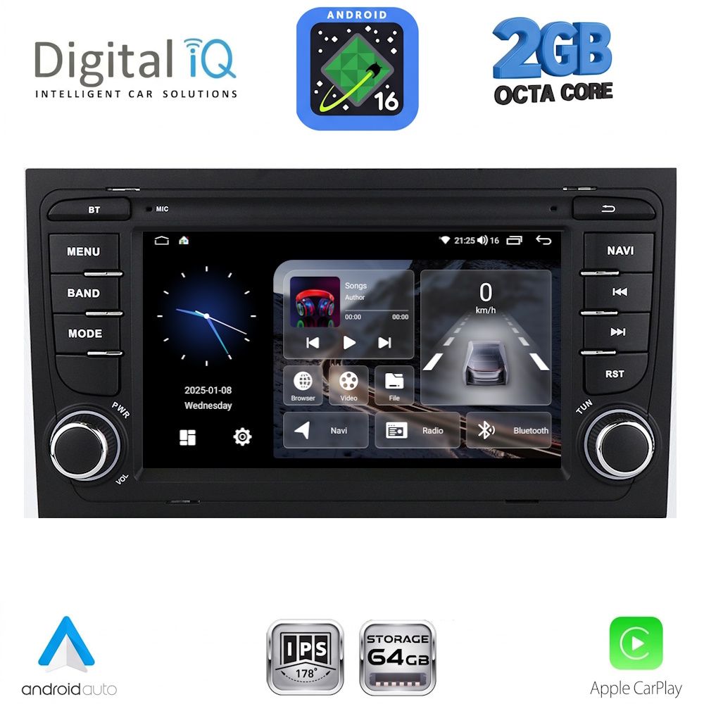 DIGITAL IQ BLE 350_CPA (7" DECK) MULTIMEDIA SYSTEM for AUDI A4 mod. 2002-2008 - WEXML.GR