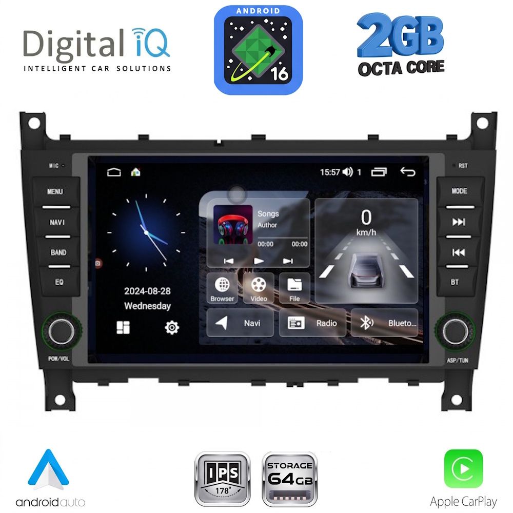 DIGITAL IQ BLE 393_CPA (7" DECK) MULTIMEDIA SYSTEM for MERCEDES C W203 – CLK W209 mod. 2004-2008 - WEXML.GR