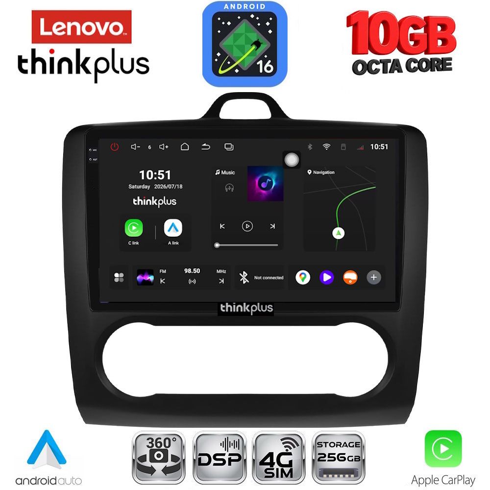 LENOVO LTM 11156BL_CPA CLIMA (9inc) MULTIMEDIA TABLET for FORD FOCUS mod. 2005-2012 (BLACK) - WEXML.GR