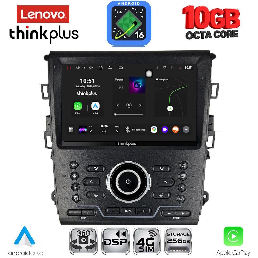 LENOVO LTM 11164_CPA CLIMA (9inc) MULTIMEDIA TABLET for FORD MONDEO mod. 2014-2023 - WEXML.GR