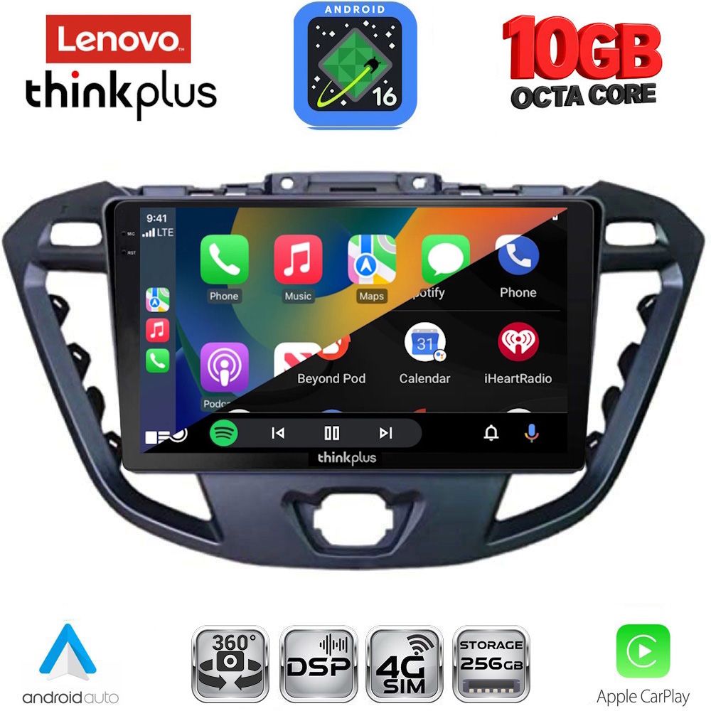 LENOVO LTM 11177_CPA (9inc) MULTIMEDIA TABLET for FORD TRANSIT CUSTOM | TOURNEO CUSTOM mod. 2013-2019 - immagine 3