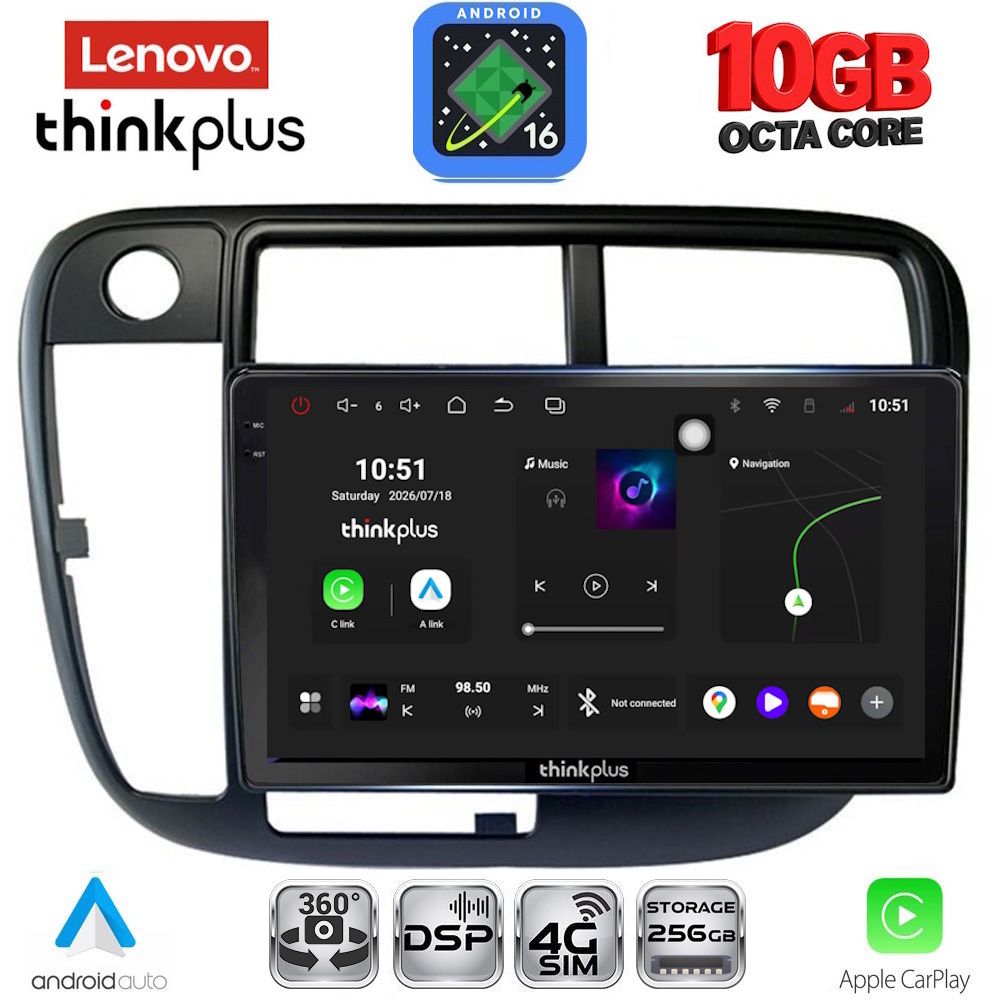 LENOVO LTM 11186_CPA CLIMA (9inc) MULTIMEDIA TABLET for HONDA CIVIC mod. 1995-2001 - WEXML.GR