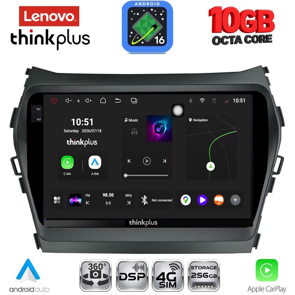 LENOVO LTM 11238_CPA (9inc) MULTIMEDIA TABLET for HYUNDAI IX45 - SANTA FE mod. 2013-2017 - WEXML.GR