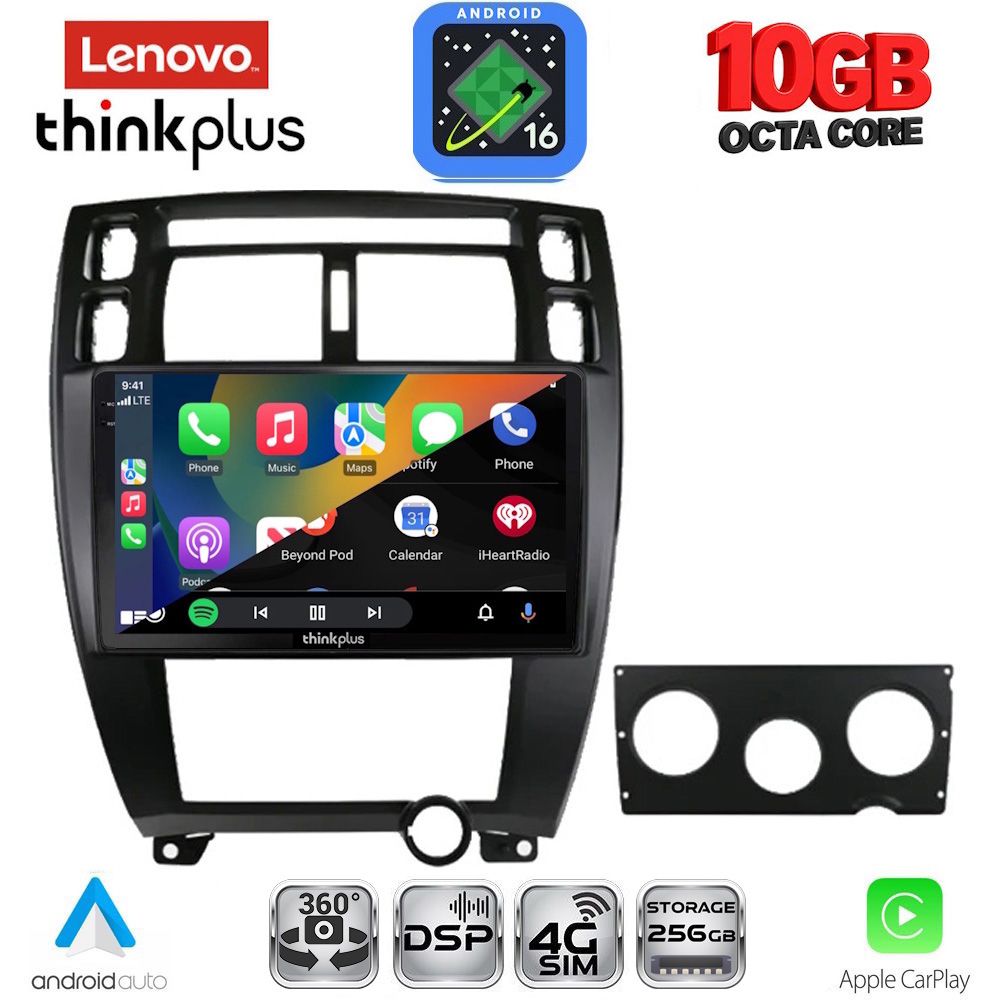 LENOVO LTM 11241BL_CPA (10inc) MULTIMEDIA TABLET for HYUNDAI TUCSON mod. 2004-2010 (BLACK) - immagine 2