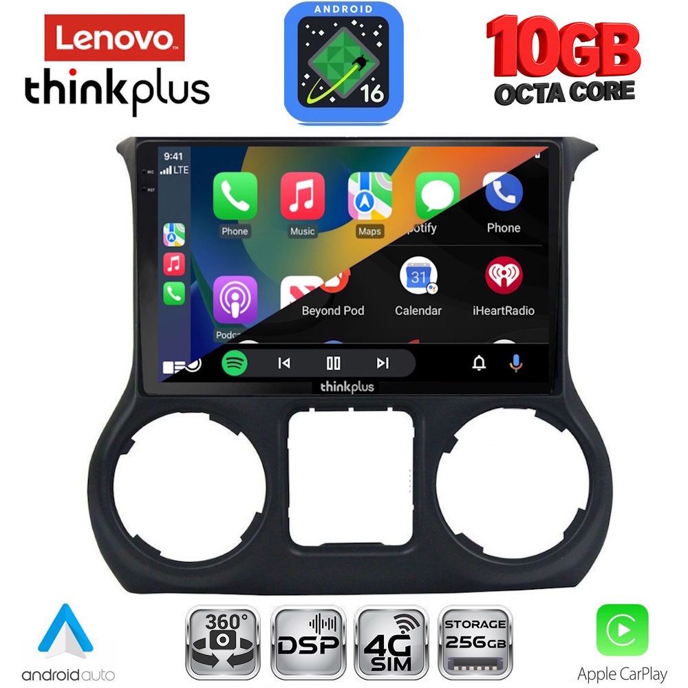 LENOVO LTM 11296_CPA (10inc) MULTIMEDIA TABLET for JEEP WRANGLER mod. 2014-2017 - immagine 3