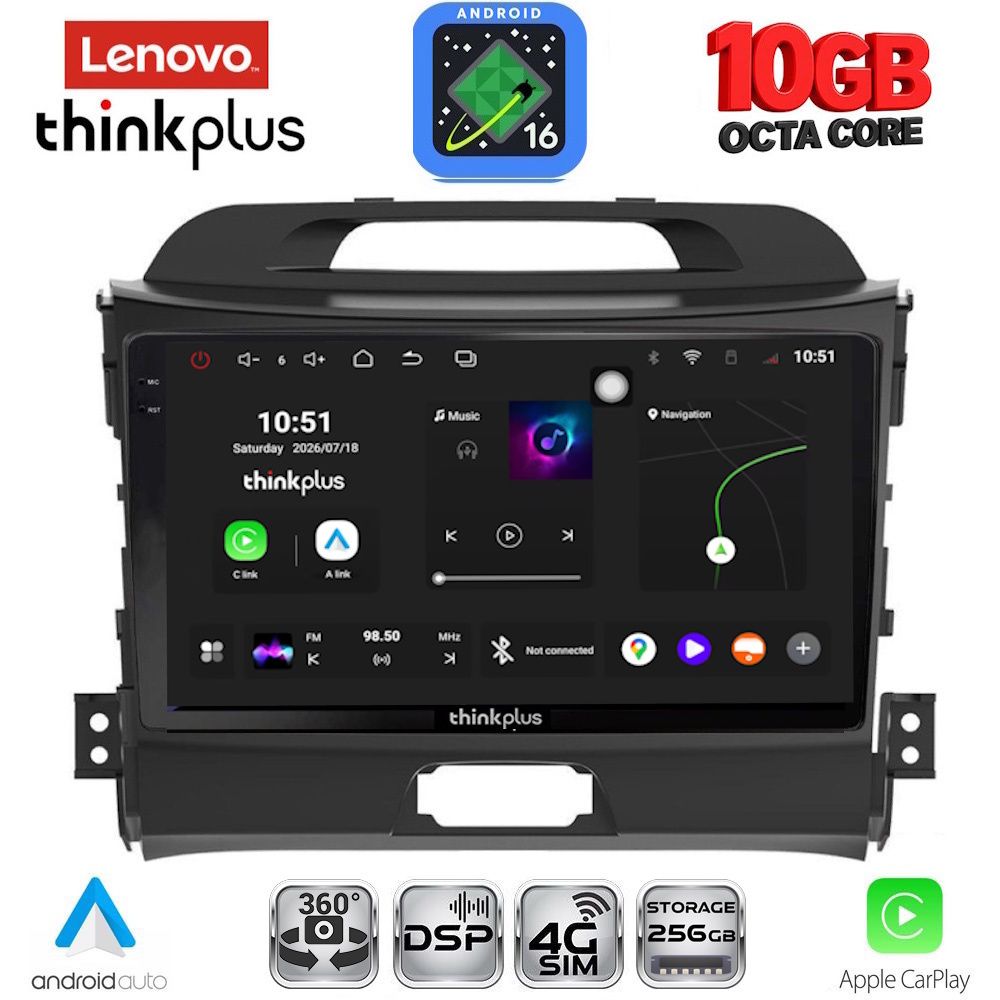 LENOVO LTM 11325_CPA (9inc) MULTIMEDIA TABLET for KIA SPORTAGE mod. 2010-2015 - WEXML.GR