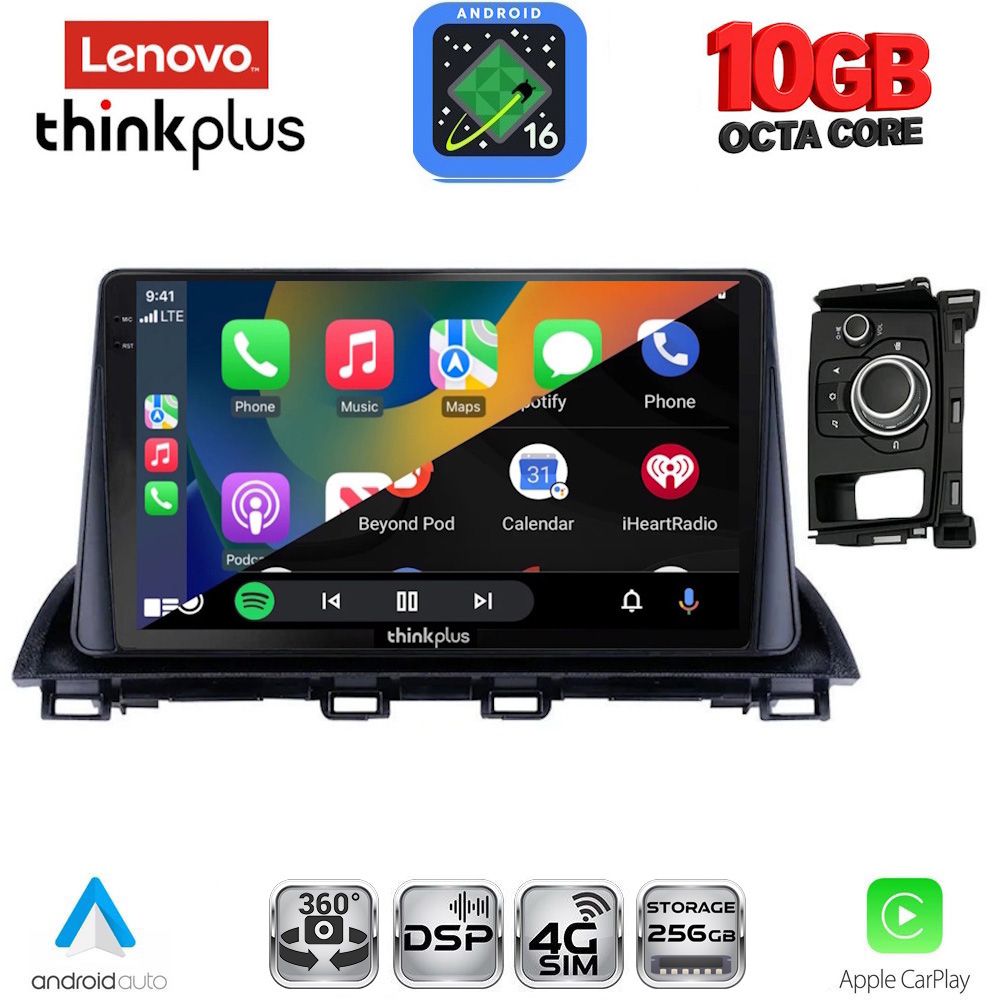 LENOVO LTM 11386_CPA (9inc) MULTIMEDIA TABLET for MAZDA CX4 mod. 2016-2025 - immagine 2