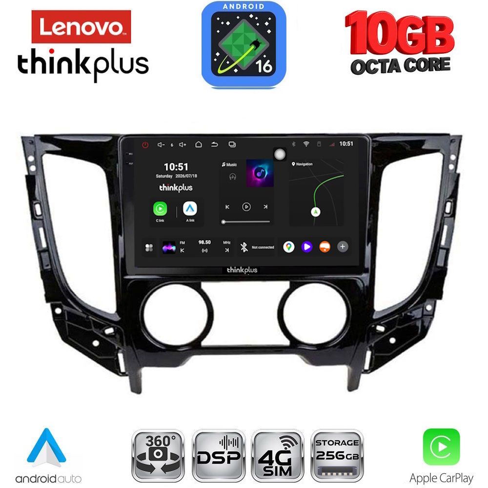 LENOVO LTM 11437AC_CPA (9inc) MULTIMEDIA TABLET for MITSUBISHI L200 mod. 2015-2019 with A/C - WEXML.GR