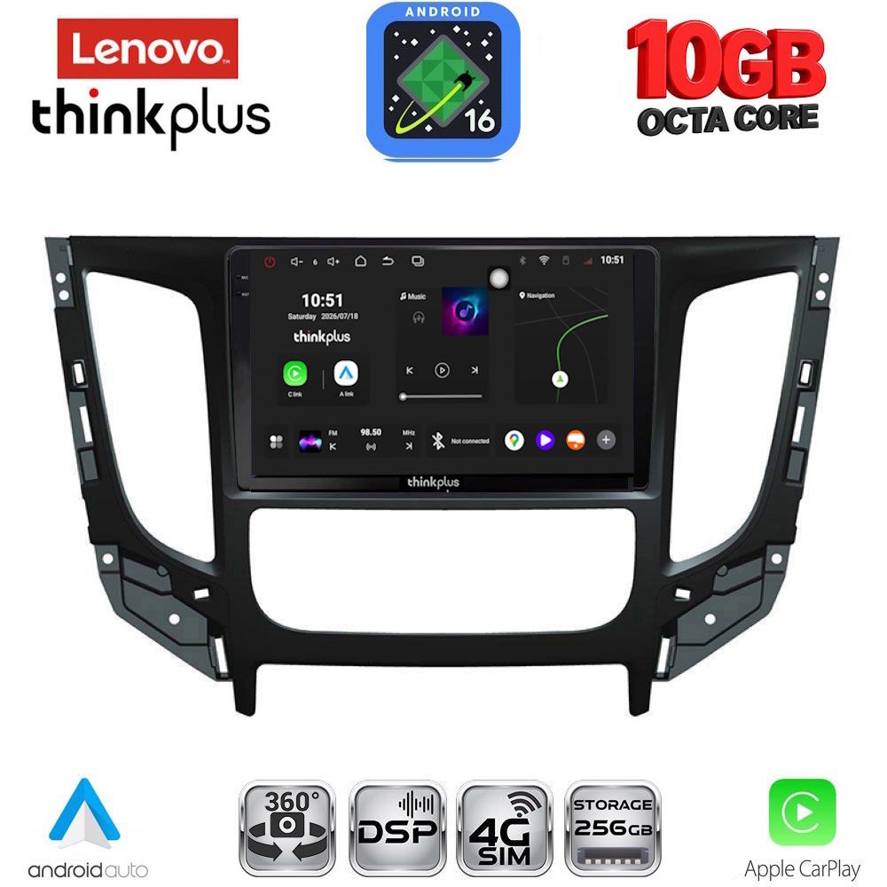 LENOVO LTM 11437CL_CPA (9inc) MULTIMEDIA TABLET for MITSUBISHI L200 mod. 2015-2019 with CLIMA - WEXML.GR