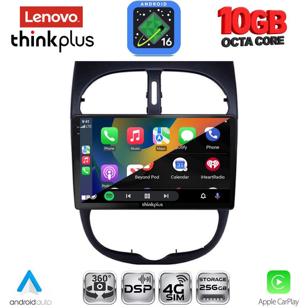 LENOVO LTM 11506_CPA (9inc) MULTIMEDIA TABLET for PEUGEOT 206 mod. 1998-2006 - immagine 2
