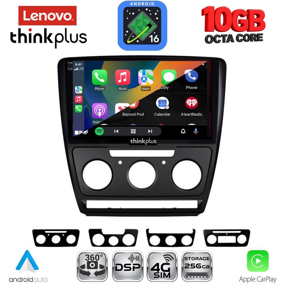 LENOVO LTM 11595BL_CPA (10inc) MULTIMEDIA TABLET for SKODA OCTAVIA 5 mod. 2005-2012 (BLACK) - immagine 2
