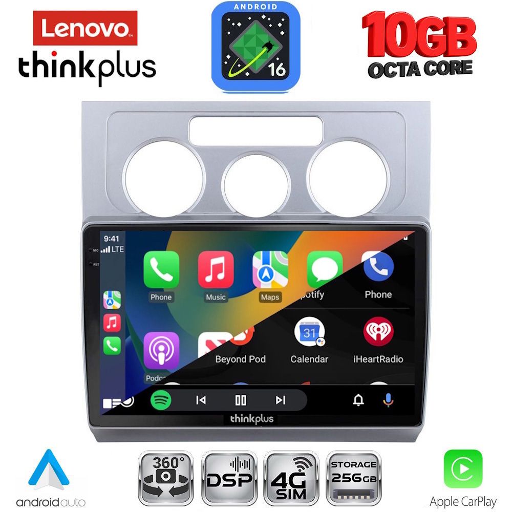 LENOVO LTM 11767AC_CPA (10inc) MULTIMEDIA TABLET for VW TOURAN mod. 2003-2010 with A/C - immagine 2