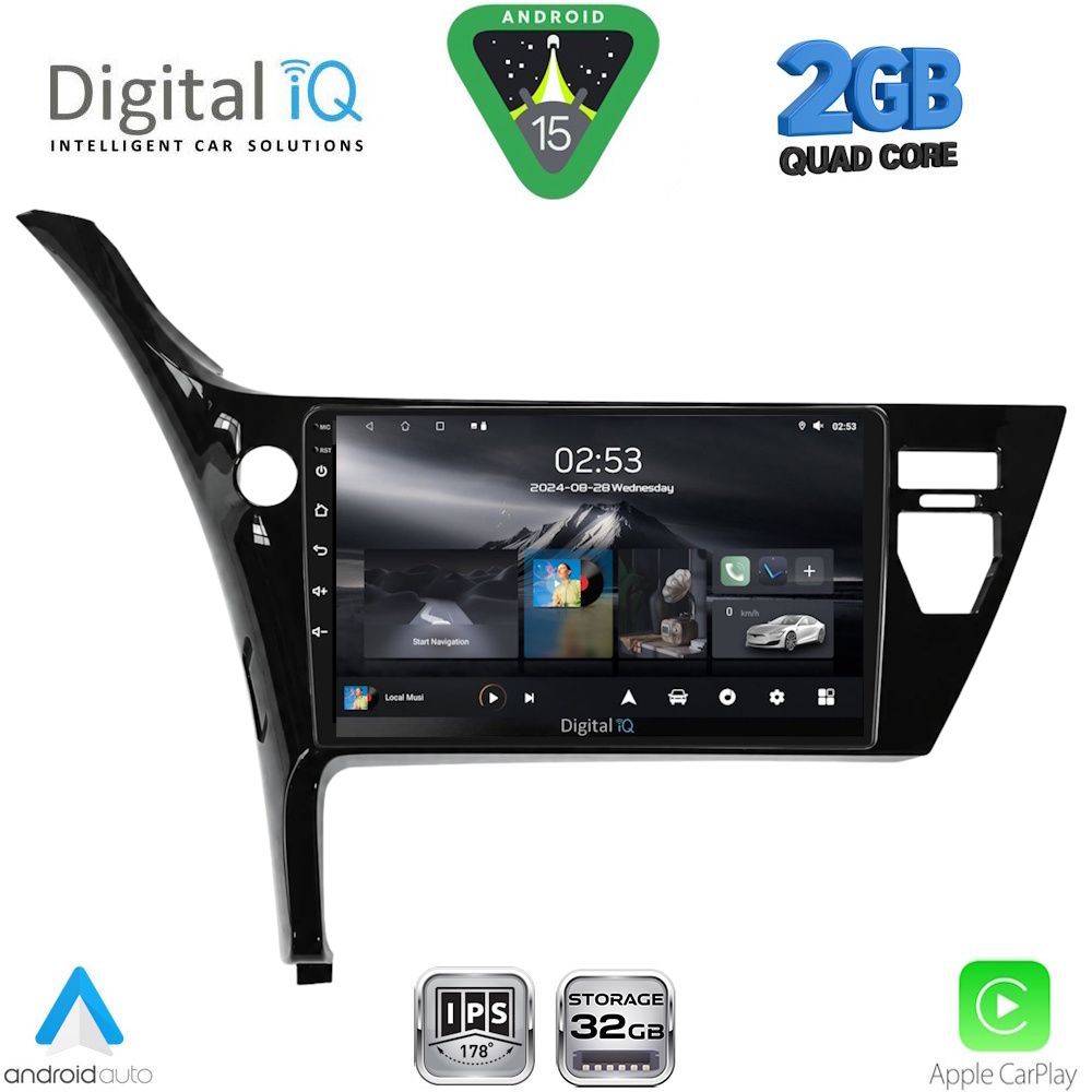 DIGITAL IQ RSD 1703B_CPA (10inc) MULTIMEDIA TABLET for TOYOTA AURIS mod. 2015-2021 - WEXML.GR