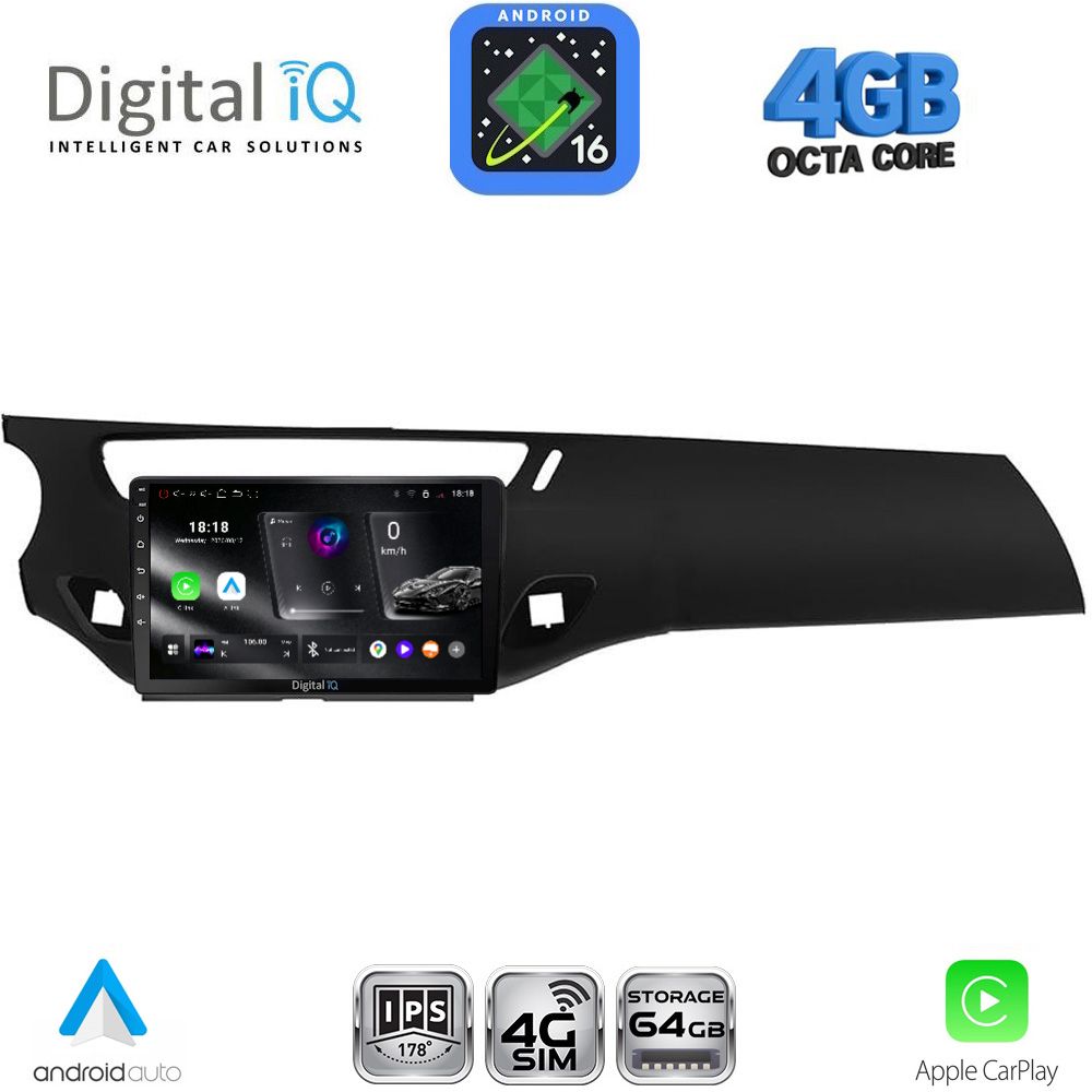 DIGITAL IQ RTG 6092BL_CPA (9inc) MULTIMEDIA TABLET for CITROEN C3 - DS3 mod. 2009-2016 (BLACK) - WEXML.GR