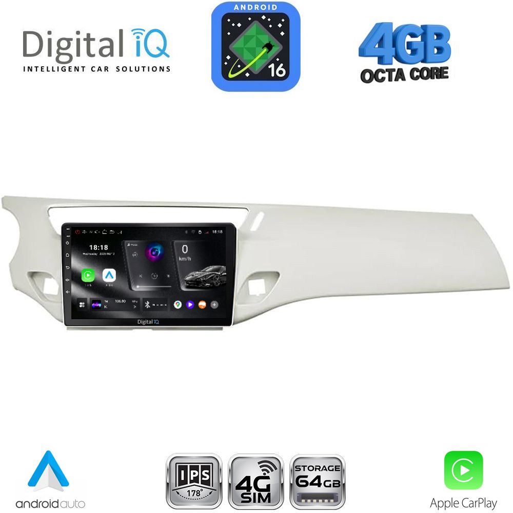 DIGITAL IQ RTG 6092WH_CPA (9inc) MULTIMEDIA TABLET for CITROEN C3 - DS3 mod. 2009-2016 (WHITE) - WEXML.GR