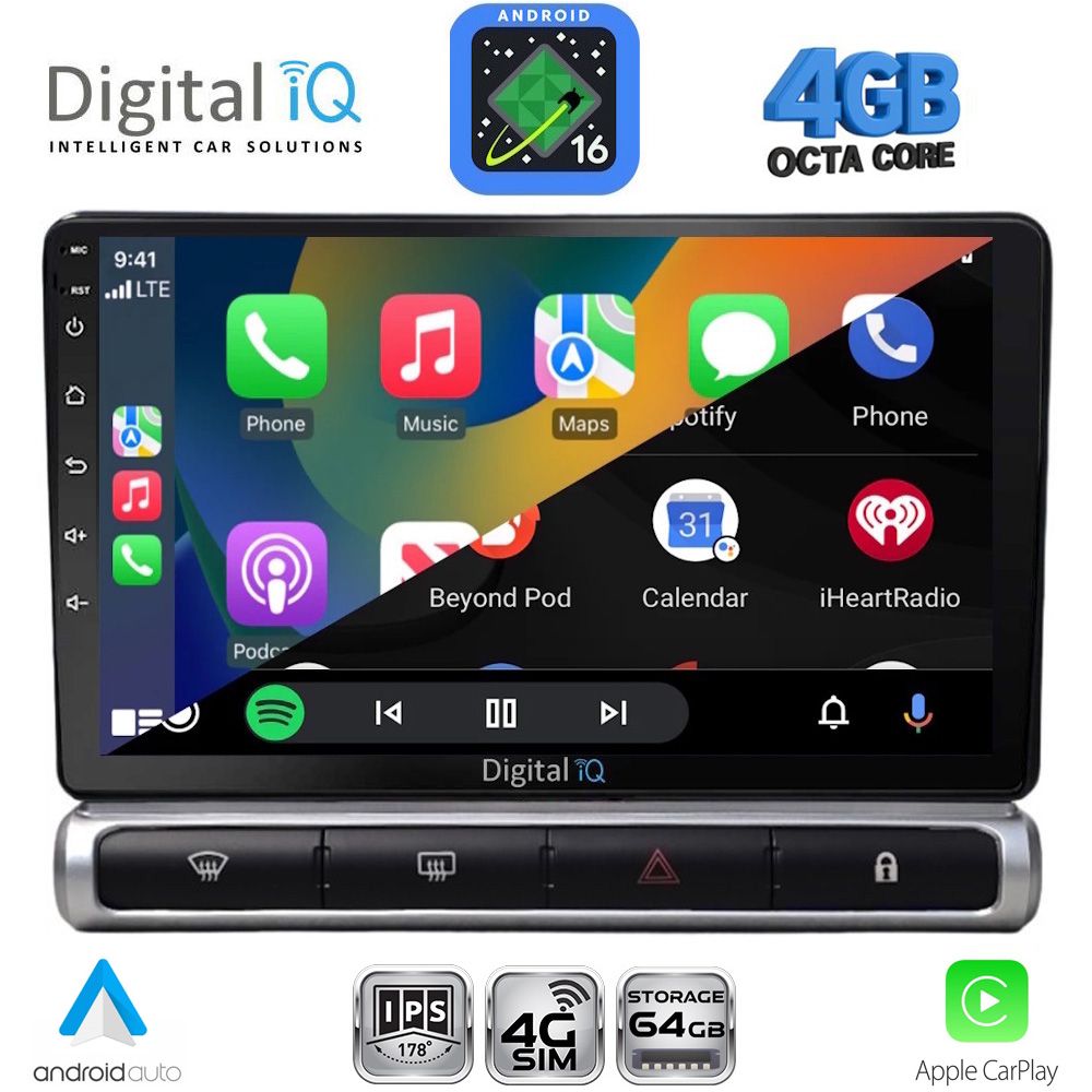 DIGITAL IQ RTG 6093H_CPA (9inc) MULTIMEDIA TABLET for CITROEN C3 - DS3 mod. 2016-2024 High Version - immagine 3