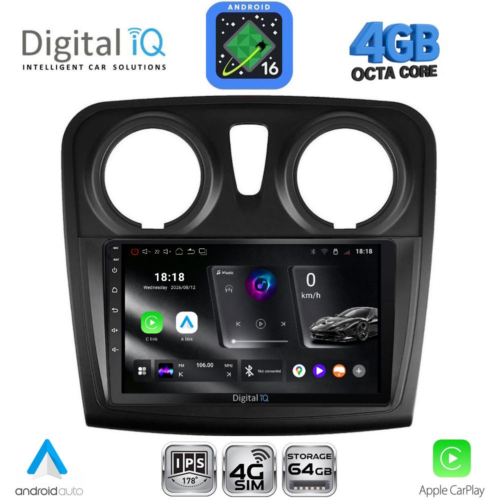 DIGITAL IQ RTG 6108_CPA (9inc) MULTIMEDIA TABLET for DACIA LOGAN – SANDERO mod. 2012-2019 - WEXML.GR