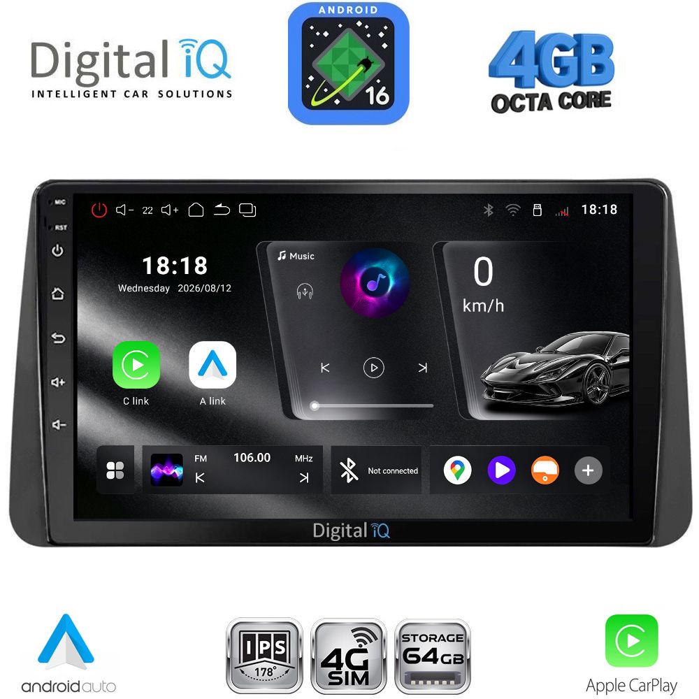 DIGITAL IQ RTG 6149_CPA DASH (9inc) MULTIMEDIA TABLET for FIAT TIPO mod. 2018-2023 - WEXML.GR