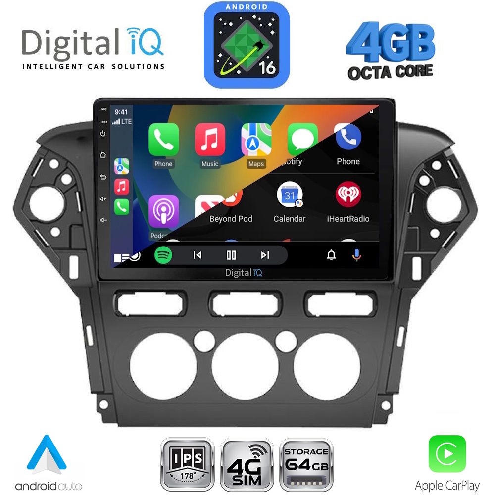 DIGITAL IQ RTG 6163_CPA A/C (10inc) MULTIMEDIA TABLET for FORD MONDEO mod. 2011-2013 - immagine 2