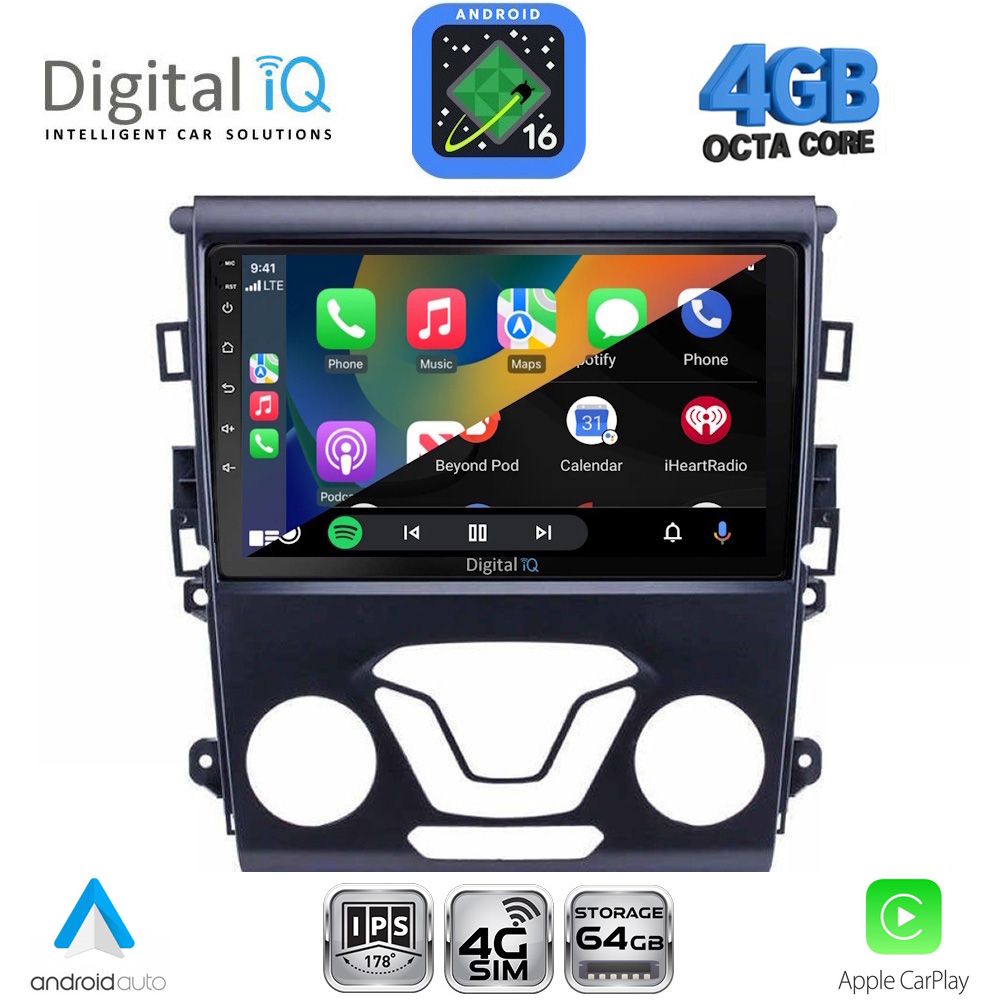 DIGITAL IQ RTG 6164_CPA A/C (9inc) MULTIMEDIA TABLET for FORD MONDEO mod. 2014-2023 - immagine 2