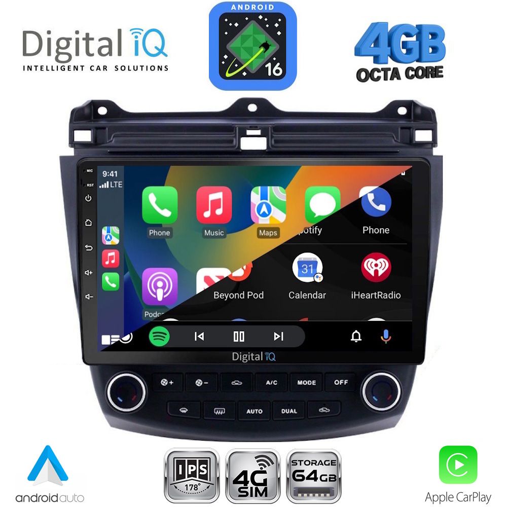 DIGITAL IQ RTG 6182_CPA (10inc) MULTIMEDIA TABLET for HONDA ACCORD mod. 2003-2007 - immagine 2