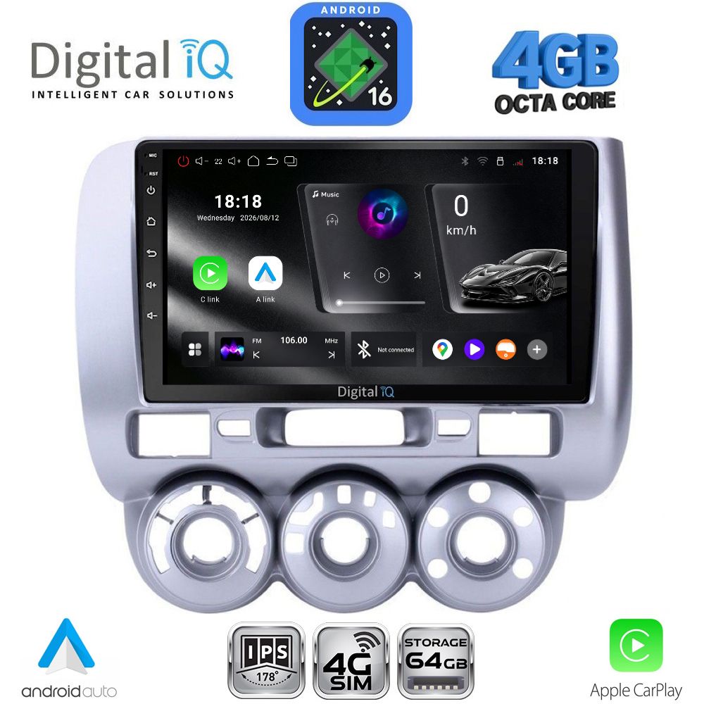 DIGITAL IQ RTG 6210_CPA A/C (9inc) MULTIMEDIA TABLET for HONDA JAZZ mod. 2002-2008 - WEXML.GR