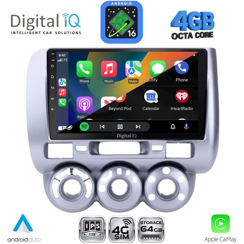 DIGITAL IQ RTG 6210_CPA A/C (9inc) MULTIMEDIA TABLET for HONDA JAZZ mod. 2002-2008 - immagine 2