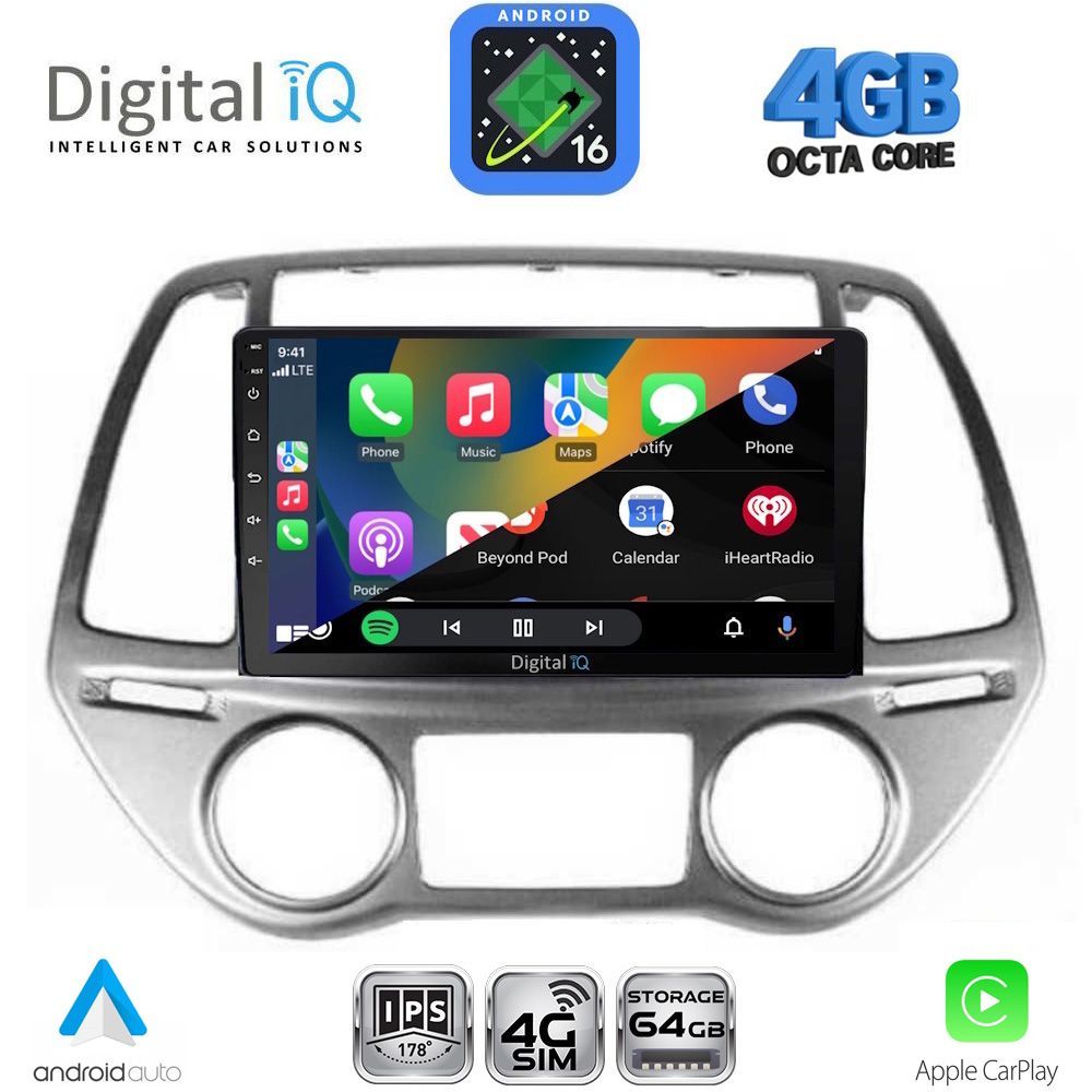 DIGITAL IQ RTG 6227_CPA CLIMA (9inc) MULTIMEDIA TABLET for HYUNDAI i20 mod. 2008-2012 - immagine 2