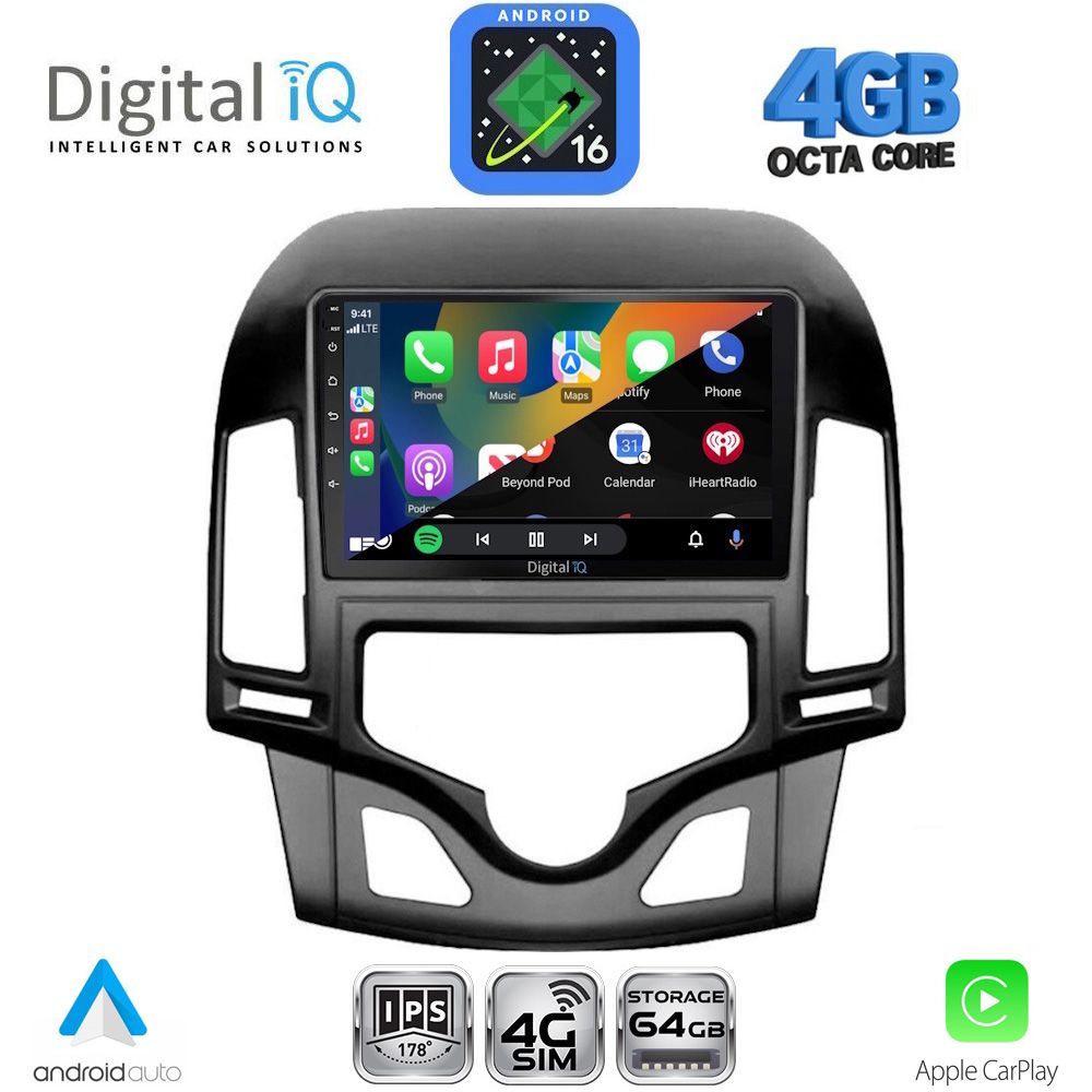 DIGITAL IQ RTG 6231_CPA CLIMA (9inc) MULTIMEDIA TABLET for HYUNDAI i30 mod. 2007-2012 - immagine 2