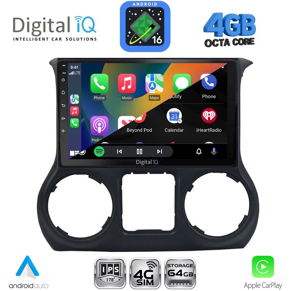 DIGITAL IQ RTG 6295_CPA (10inc) MULTIMEDIA TABLET for JEEP WRANGLER mod. 2011-2014 - immagine 3