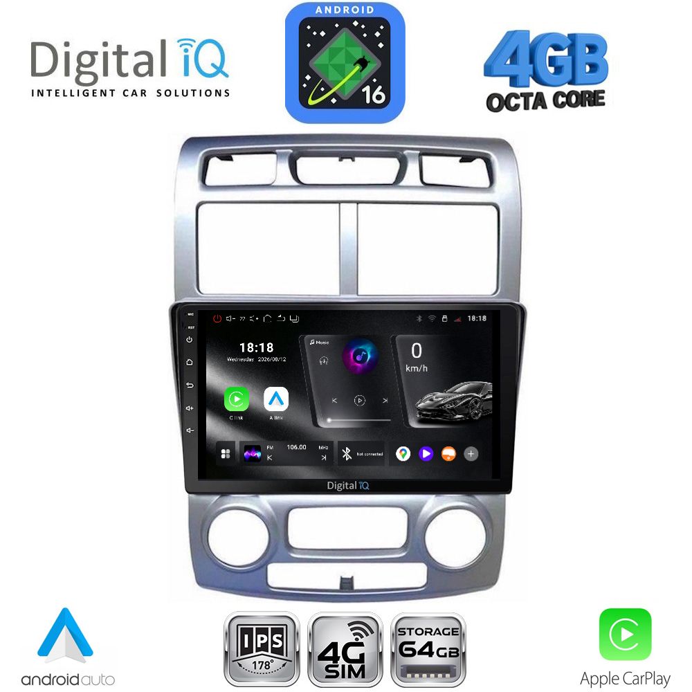 DIGITAL IQ RTG 6324SL_CPA (CLIMA) (9inc) MULTIMEDIA TABLET for KIA SPORTAGE mod. 2004-2010 - WEXML.GR