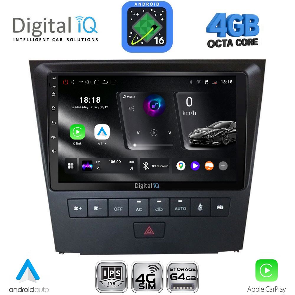 DIGITAL IQ RTG 6341_CPA (9inc) MULTIMEDIA TABLET for LEXUS GS mod. 2004-2011 - WEXML.GR