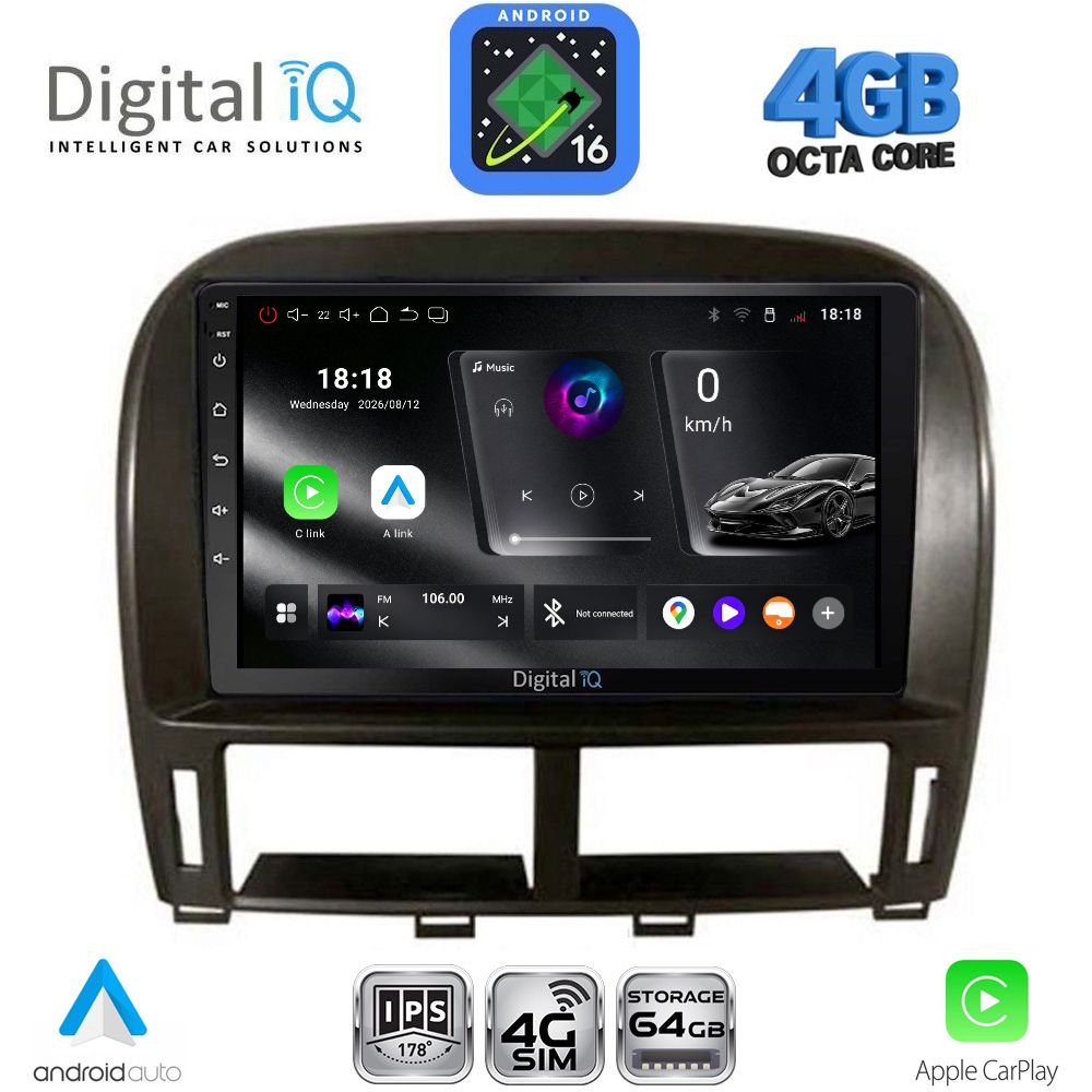 DIGITAL IQ RTG 6343_CPA (9inc) MULTIMEDIA TABLET for LEXUS LS 430 – XF 430 mod. 2000-2006 - WEXML.GR