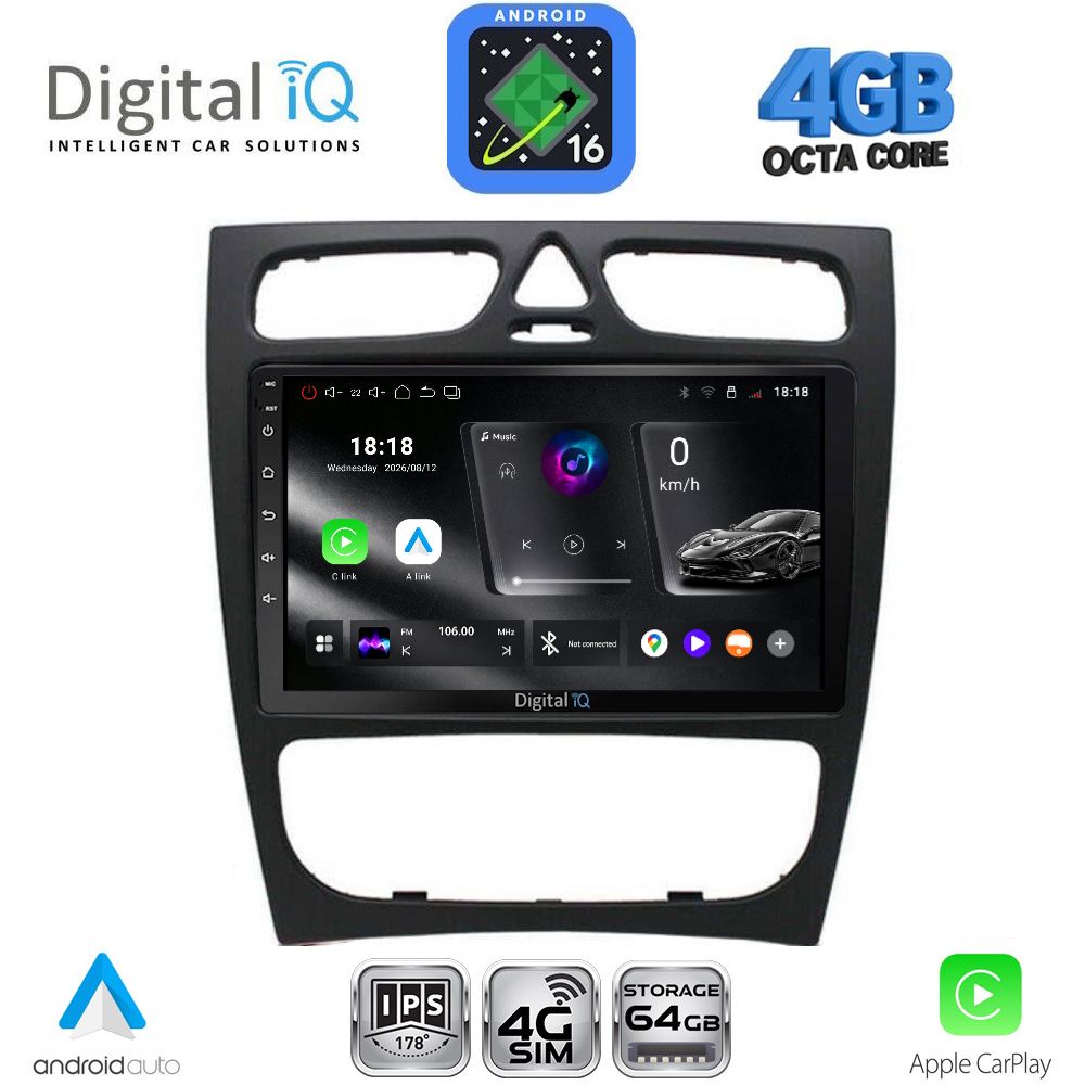 DIGITAL IQ RTG 6402_CPA (9inc) MULTIMEDIA TABLET for MERCEDES C (W203) mod. 1999-2004 - WEXML.GR