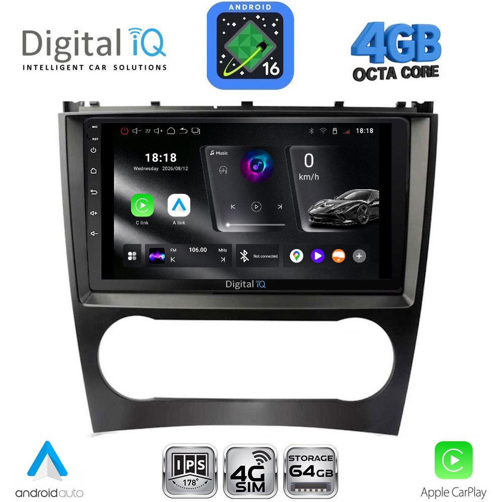DIGITAL IQ RTG 6404_CPA (9inc) MULTIMEDIA TABLET for MERCEDES C – CLK (W203-209) mod. 2004-2008 - WEXML.GR