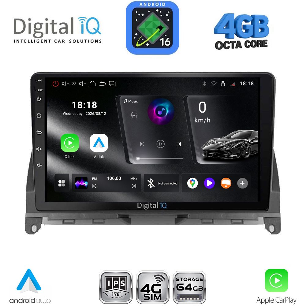DIGITAL IQ RTG 6405_CPA (9inc) MULTIMEDIA TABLET for MERCEDES C (W204) mod. 2007-2011 - WEXML.GR