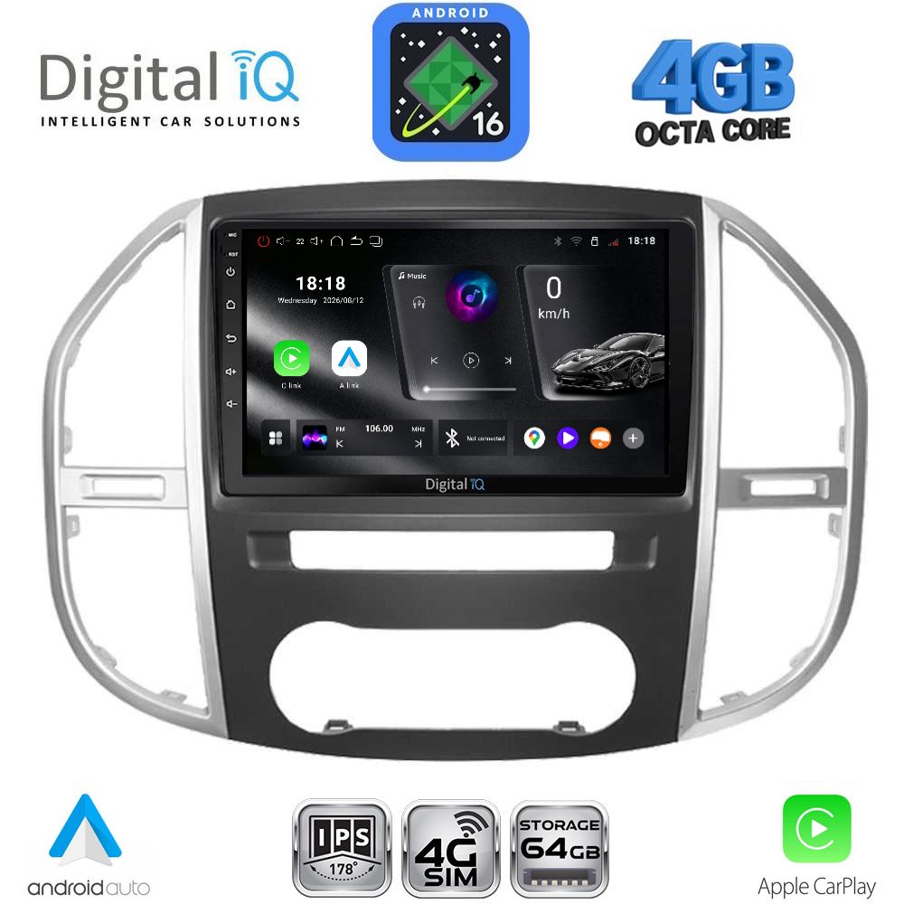DIGITAL IQ RTG 6429_CPA (10inc) MULTIMEDIA TABLET for MERCEDES VITO – VIANO  (W447) mod. 2015-2024 - WEXML.GR