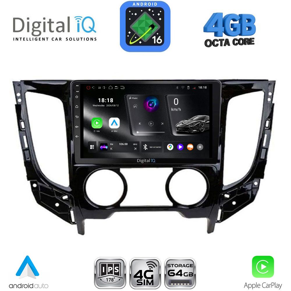 DIGITAL IQ RTG 6437AC_CPA (9inc) MULTIMEDIA TABLET for MITSUBISHI L200 mod. 2015-2019 with A/C - WEXML.GR