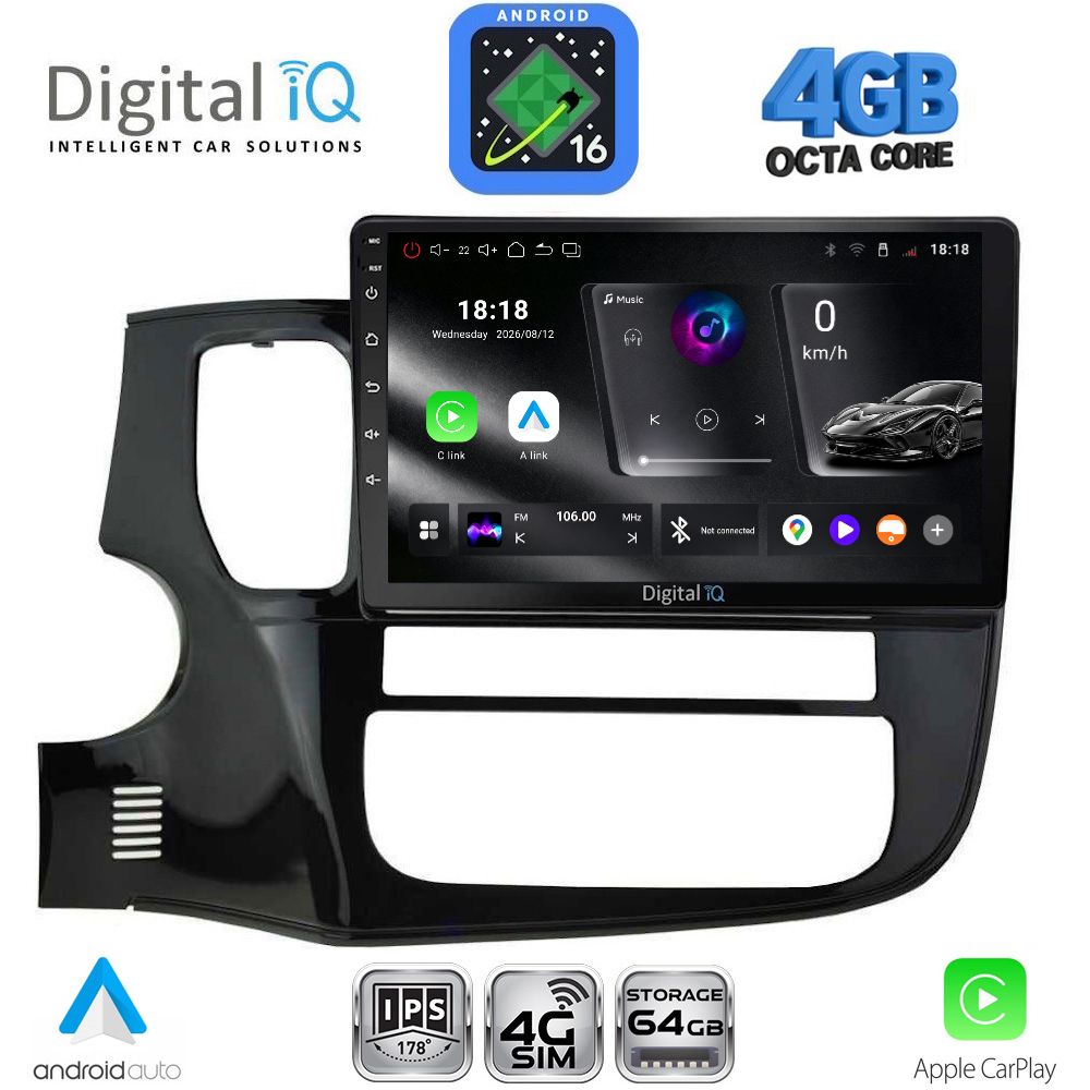 DIGITAL IQ RTG 6443_CPA (10inc) MULTIMEDIA TABLET for MITSUBISHI OUTLANDER mod. 2013-2020 - WEXML.GR