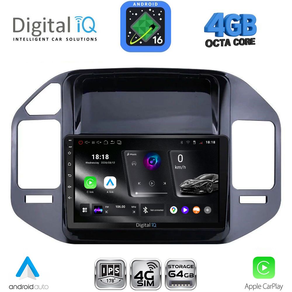 DIGITAL IQ RTG 6444BL_CPA (9inc) MULTIMEDIA TABLET for MITSUBISHI PAJERO mod. 1999-2006 - WEXML.GR