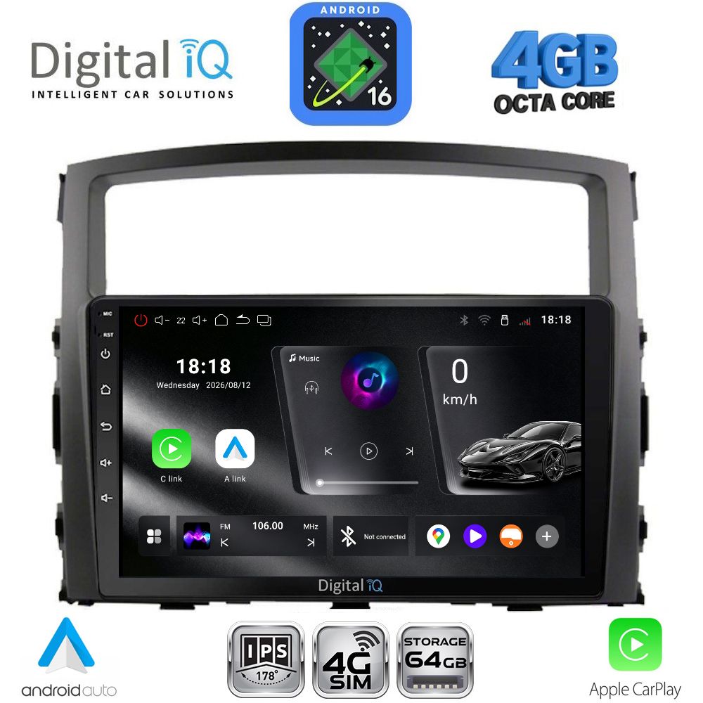 DIGITAL IQ RTG 6446_CPA (9inc) MULTIMEDIA TABLET for MITSUBISHI PAJERO mod. 2006-2013 - WEXML.GR