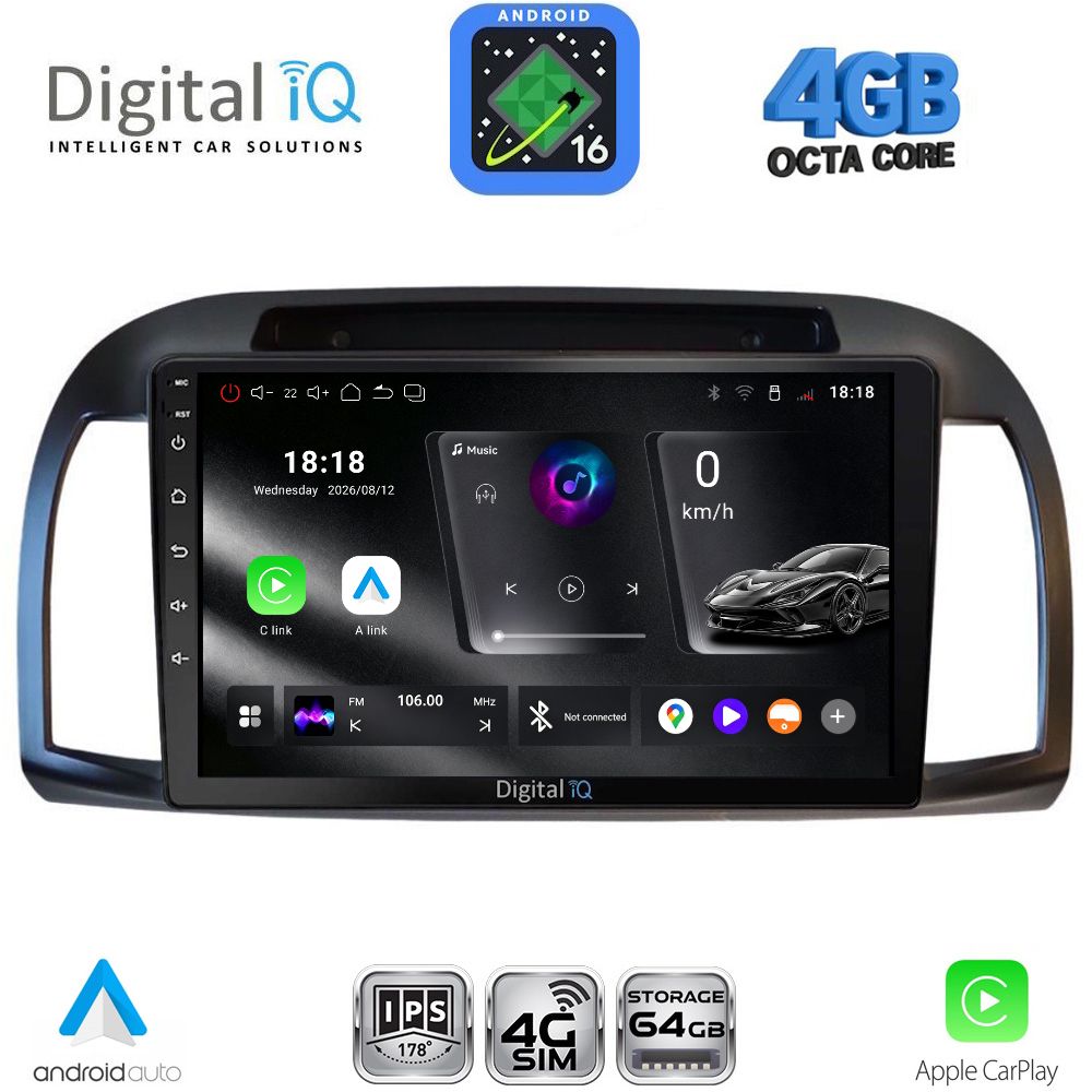 DIGITAL IQ RTG 6457BL_CPA (9inc) MULTIMEDIA TABLET for NISSAN MICRA K12 mod. 2002-2010 (BLACK) - WEXML.GR