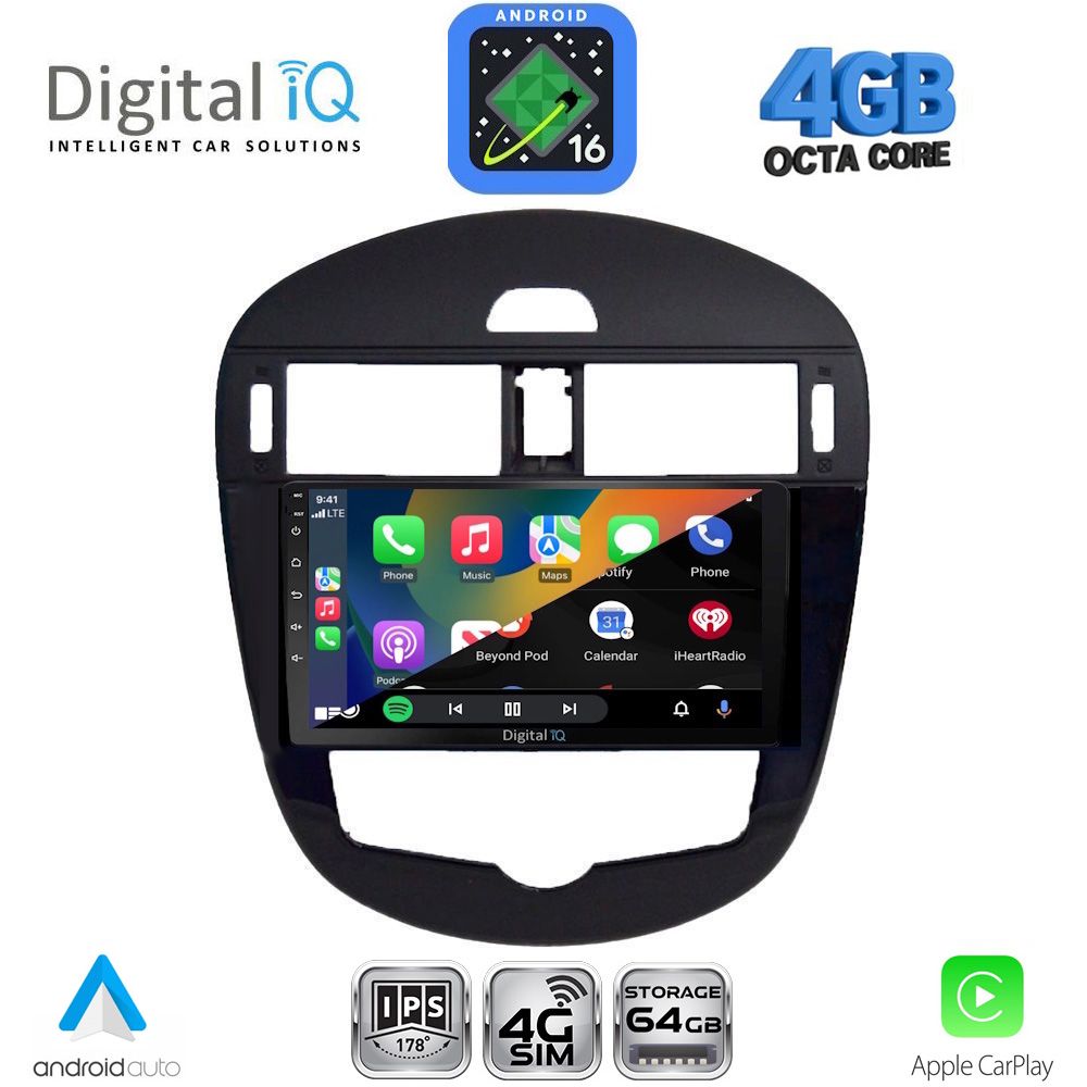 DIGITAL IQ RTG 6470CL_CPA (9inc) MULTIMEDIA TABLET for NISSAN PULSAR mod. 2014-2020 with CLIMA - immagine 2