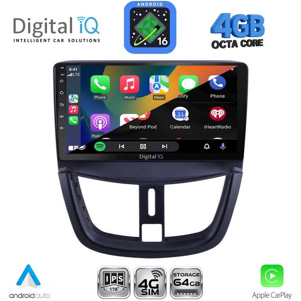 DIGITAL IQ RTG 6507_CPA (9inc) MULTIMEDIA TABLET for PEUGEOT 207 mod. 2007-2020 - immagine 2