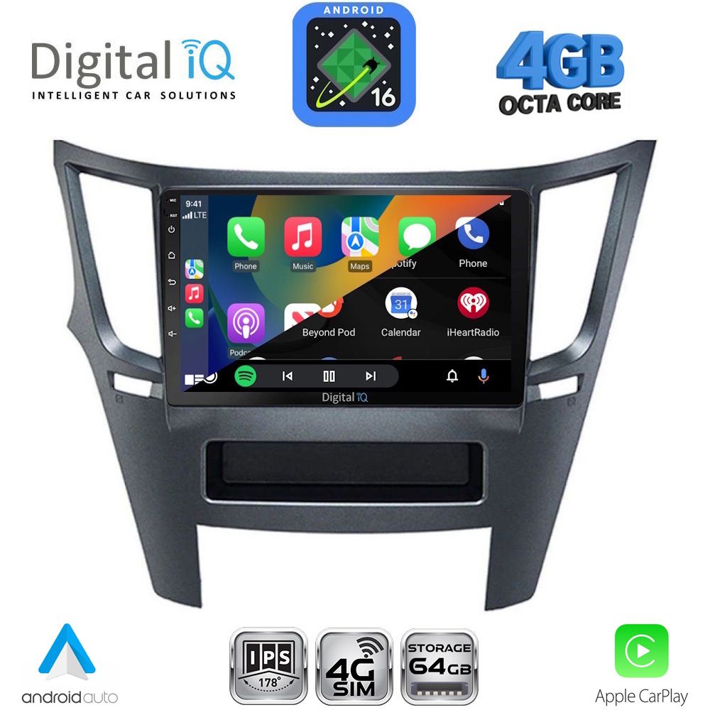 DIGITAL IQ RTG 6667_CPA (9inc) MULTIMEDIA TABLET for SUBARU LEGACY – OUTBACK mod. 2009-2014 - immagine 2